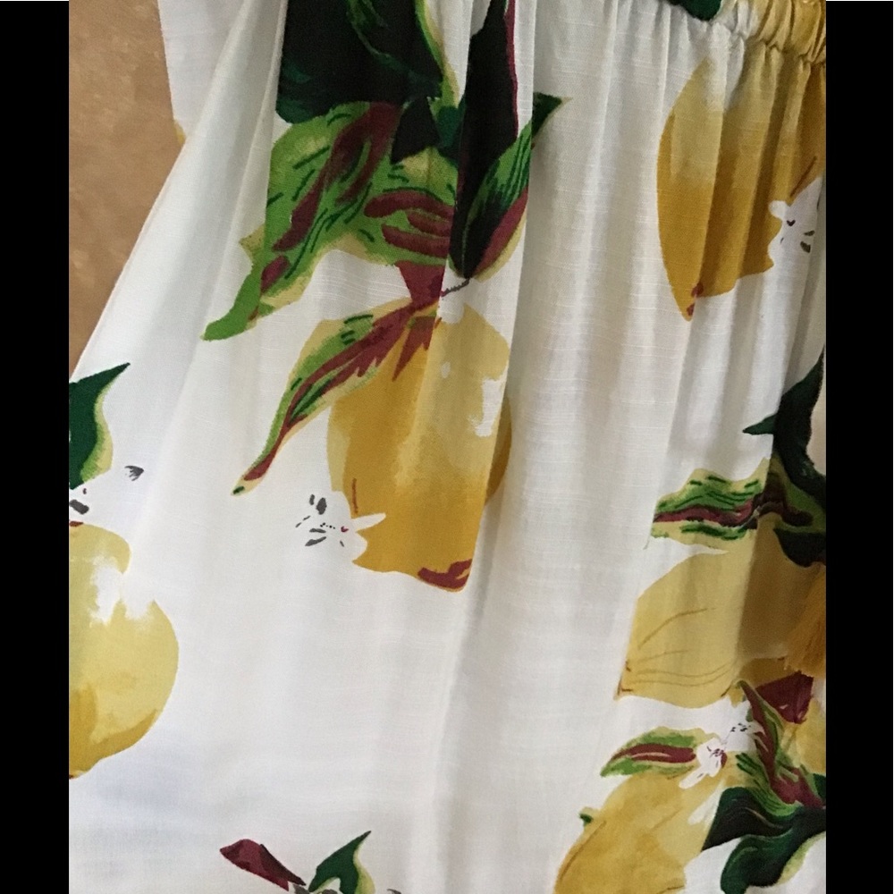Blue Island Lemon Print Drawstring Off Shoulder Dress/ Cover-up Size XS - Picture 9 of 16